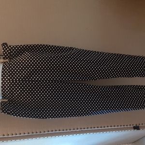 Talbots size 16 petite black and white polka dot capris